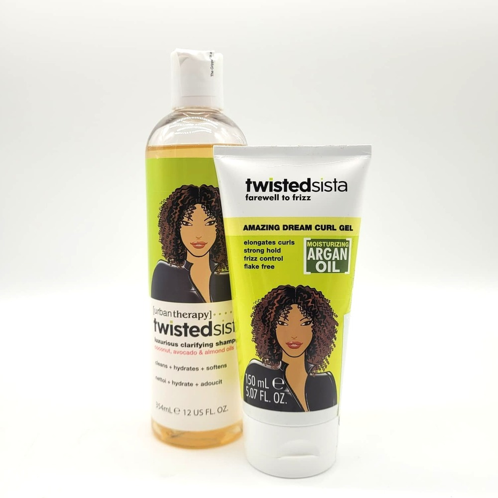 Twisted Sista Hair Duo Clarifying Shampoo &‎ Dream Curl Gel 5.07 oz Pack of 2